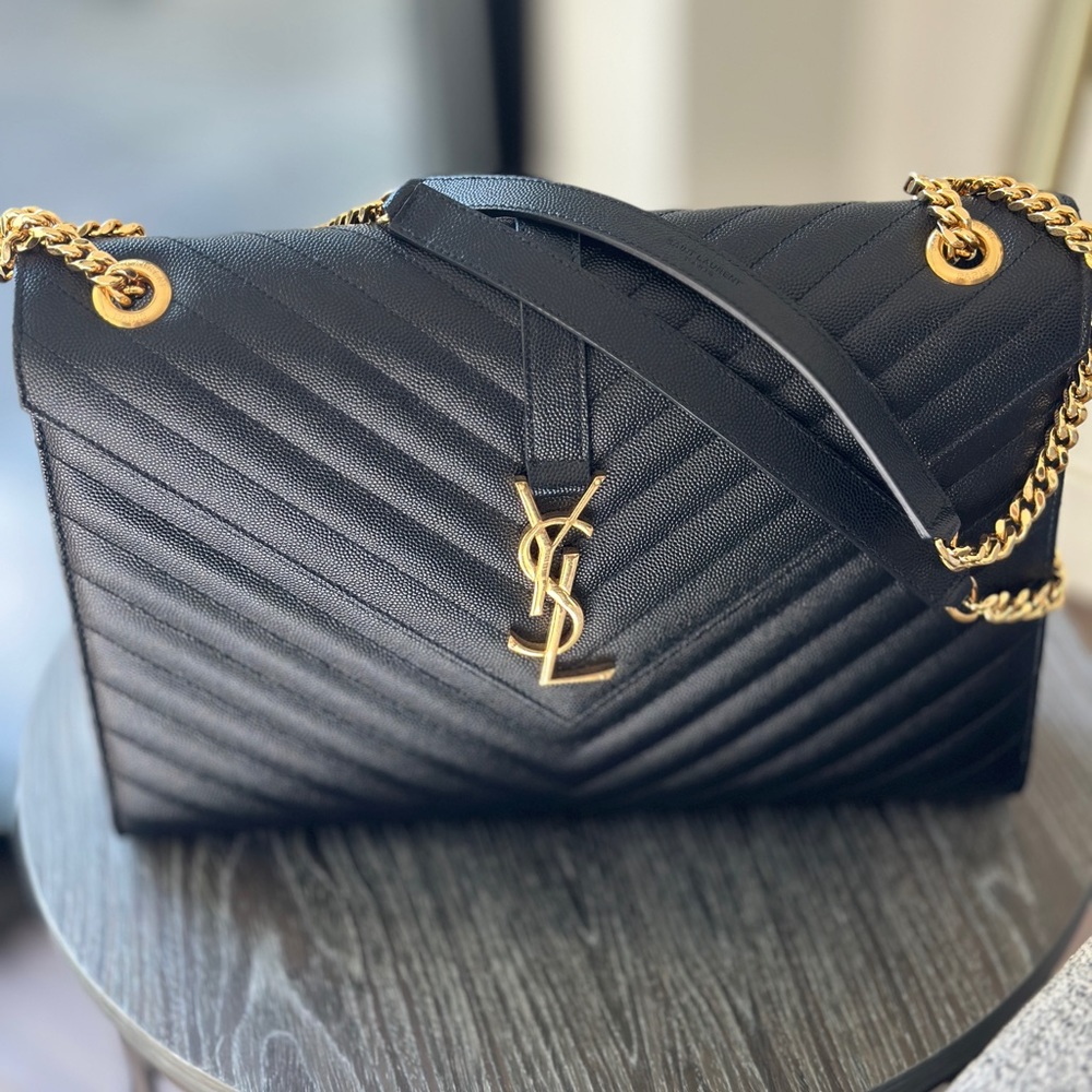 Saint Laurent Large Envelope Chain Shoulder Bag